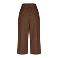 thumbnail image 3 of Patlollav Womens Summer High Waisted Capri Pants Plus Size Casual Sport Activewear Capris Sweatpants Loose Fit, 3 of 6