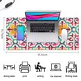 thumbnail image 5 of Long Mouse Pads for Desk,Yellow Ethnic Floral Pattern Desk Mats on Top Of Desks, Desk Mouse Pad Extra Large with 3mm Non-Slip Base and Stitched Edge for Gaming,Office,Work,Home 35.4"x15.7", 5 of 6