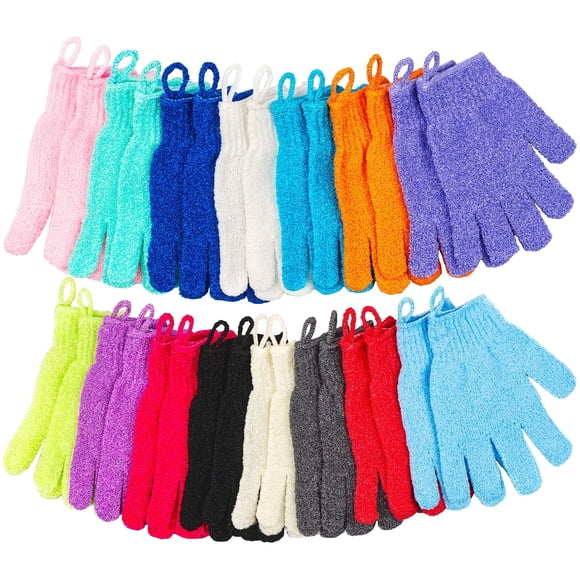 Guantes Exfoliantes Aisuly para Ducha 30 Piezas 15 Colores Nylon