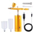 thumbnail image 2 of bedienty Compact Airbrush Air Compressor Kit Set Versatile Spray Painting Portable Gold 1.49x5.1x5.7 Inch 1Set, 2 of 6