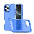 thumbnail image 4 of for iPhone 13 Pro Clear Case, Transparent Hybrid Phone Case [Rugged PC Back & Silicone/TPU Bumper & Hard PC Front Frame] Non-Yellowing Slim 3-in-1 Protective Cover for iPhone 13 Pro, Blue, 4 of 7