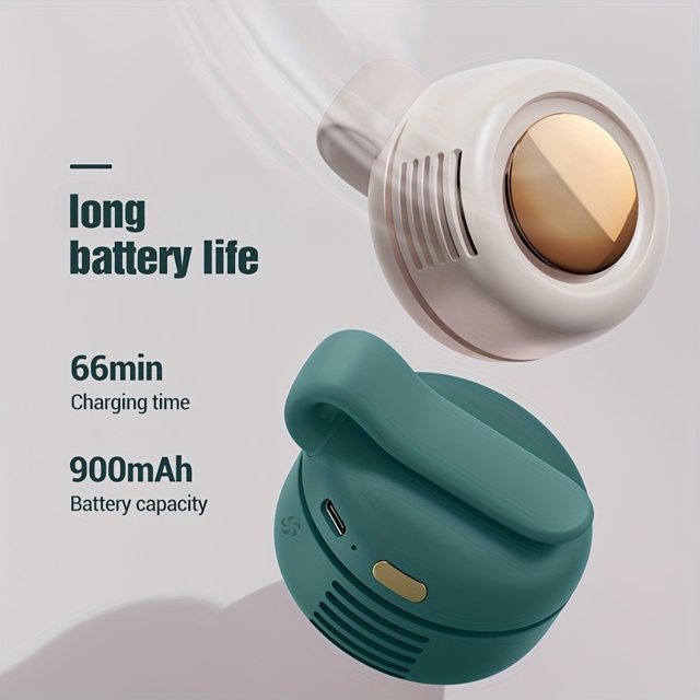 Compact And Quiet Bladeless Electric Fan with Adjustable Three-Speed Settings, Designed to Be Worn at The Waist. Ideal for Cooling Your Phone And Perfect for Personal Use While Traveling Outdoors.