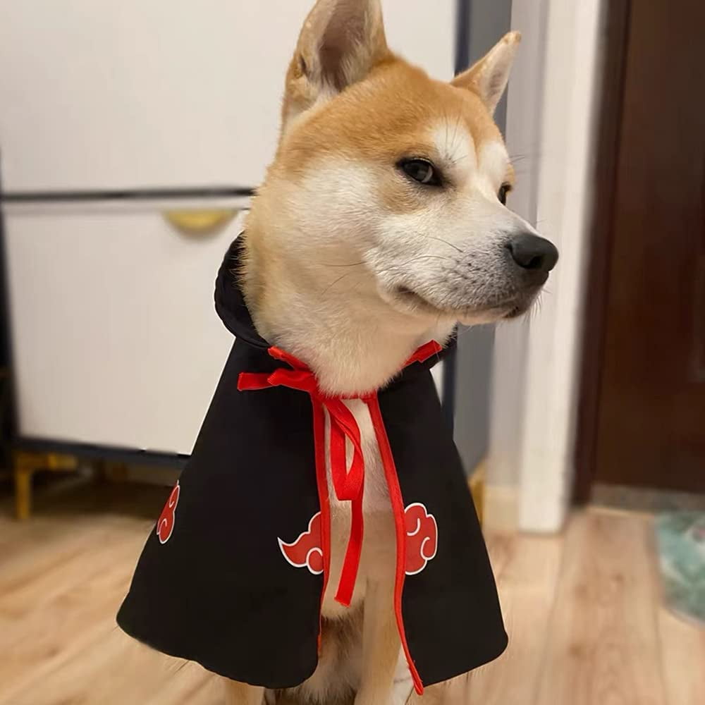 Yeegool Cat Cape Anime Ninja Costume Halloween Pet Costume Puppy Cat Costume Pet Cape Cosplay Party Medium Size