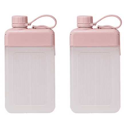 

Plastic Flask for Liquor Flat Water Bottle Square BottlesTravel Flask Portable Travel Mug