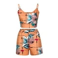 thumbnail image 5 of Babysbule Women Shorts Fashion Women Printed Sleeveless Camis V-Neck Blouse+Shorts Pants Set, 5 of 9