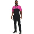 thumbnail image 3 of Under Armour Perf 3.0 Color Block Polo Black/Rebel Pink M, 3 of 4