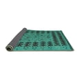 thumbnail image 2 of Ahgly Company Indoor Round Abstract Turquoise Blue Modern Area Rugs, 4' Round, 2 of 4