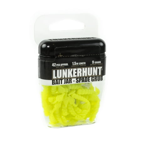 Spade Grub Bait Jar - Chartreuse - 1.5 & 1/3 oz