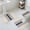 Blue, variant on Yellow White Stripe Bath Mat 3 Piece Bathroom Rug Set, Modern Rustic Vertical Striped Non Slip Bath Rug Contour Mat and Toilet Lid Cover, Absorbent Shower Mats Soft Bath Rugs and Mats Sets