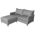 thumbnail image 2 of Sala Esquinera Modular El Bazar Store Montana Gris plata 170x155 cm, Tela Lino nacional, Love seat y taburete, 2 of 7