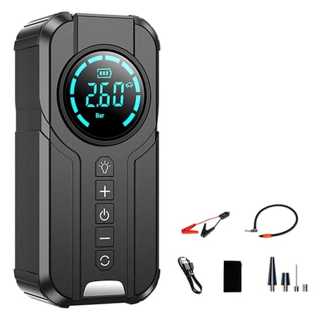 Woooli Jump Starter, 1000A Portable Battery Booster with 150 PSI Tire Inflation 6000mAh Air Compressor for Car Off-road Vehicle Small Truck