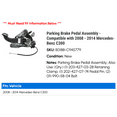 thumbnail image 2 of Parking Brake Pedal Assembly - Compatible with 2008 - 2014 Mercedes-Benz C300 2009 2010 2011 2012 2013, 2 of 2