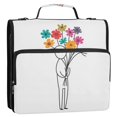 thumbnail image 5 of FORMRS Zipper Binder with Shoulder Strap 1.5-inch Ring 500 Sheet Capacity File Bag, Colorful Flower, 5 of 5