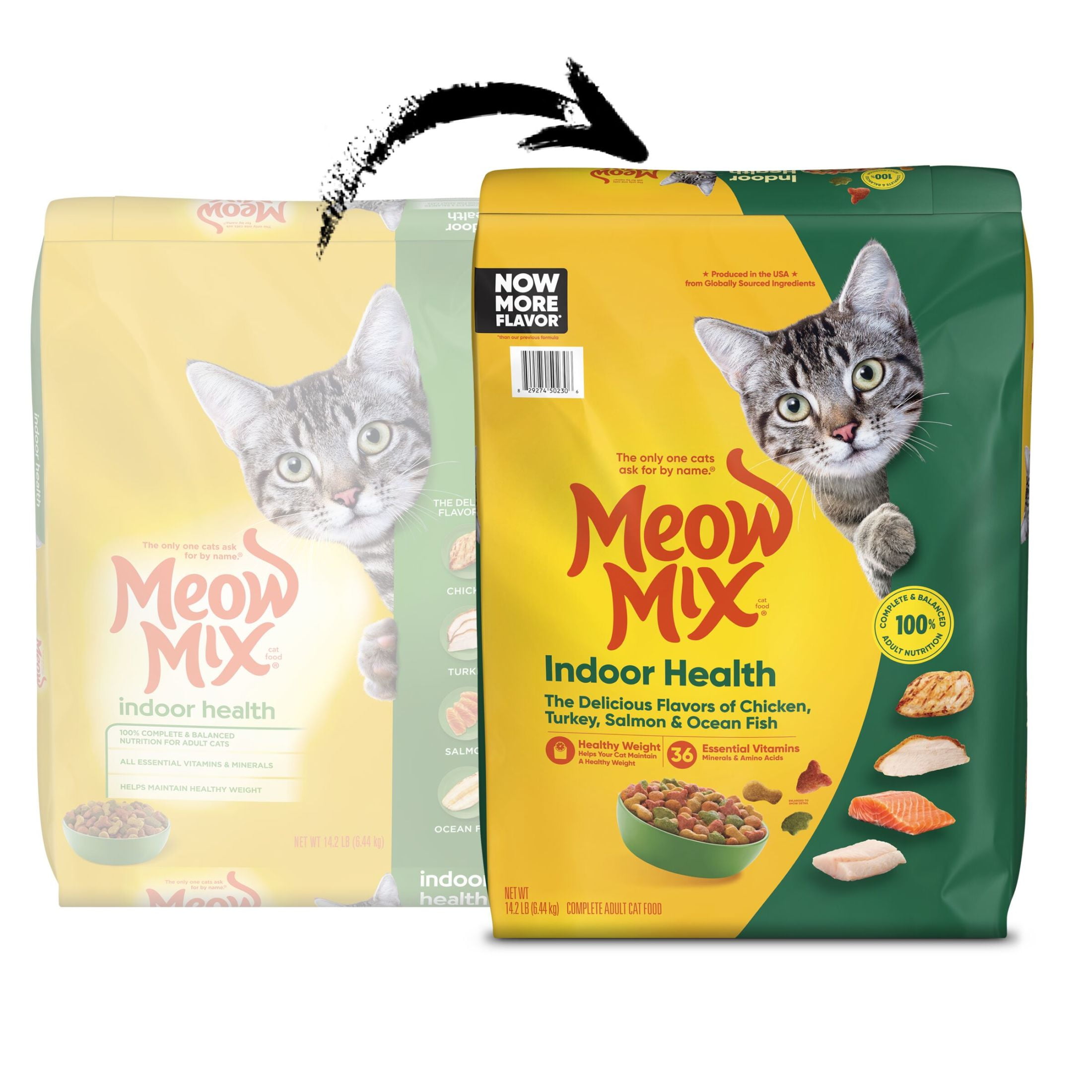 Meow Mix Indoor Health Dry Cat Food, 14.2 lb Bag - Walmart.com