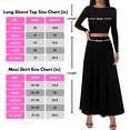 thumbnail image 7 of Sweet Hearts 2 Piece Sets for Women- Casual Modal Solid Maxi Skirt Long Sleeve Crop Tops Womens 2 Piece Outfits Fall Made in USA (Black, Large), 7 of 7