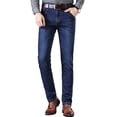 thumbnail image 2 of Pantalones De Vaquero De Hombre De Negocios Casual, Ligeros Y Rectos Para El Trabajo, 2 of 7