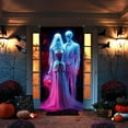 thumbnail image 2 of Clearance! Halloween Door Cover Decoration Durable Polyester Fabric Ghost Door Cover Hanging for Indoor/Outdoor Party, Classroom, Home Decor (Style H), 2 of 9