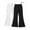Black+White, variant on Ingzy 2-Pack Girls High Waisted Bell Bottoms Stretch Yoga Leggings Athletic Casual Pants