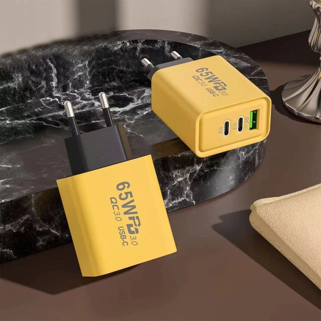 Ovzne Smartphone Fast Charging Plug Two Type C And One/Two USB Multi Port European Standard Charging Head On Clearance