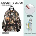 thumbnail image 5 of Cat and Rose Black Pattern Backpack for School, Cute School Bag with Adjustable Shoulder Straps and Padded Back, 15.25"x11.5"x5.25", 5 of 5