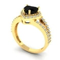 thumbnail image 2 of Halo Engagement Ring for Women - 1.49ct Natural Onyx in 14K Yellow Gold Promise Ring, 2 of 6