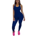 thumbnail image 2 of Zedker Leggings With Pockets For Women Workout Pants Women Women Casual Sleeveless Bodycon Romper Jumpsuit Club Bodysuit Long Pants Bu Xl, 2 of 7