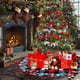 thumbnail image 4 of CaiYueKe Christmas Tree Skirt, Red Tree Skirts 35.4 Inch with Snowflake Reindeer Rustic Farmhouse Xmas Tree Skirt Christmas Decorations for Holiday Party Decoration, 4 of 7