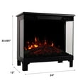 thumbnail image 3 of Modern Ember 24″ 3-Sided Electric Fireplace Stove Heater, Black Finish, 3 of 6