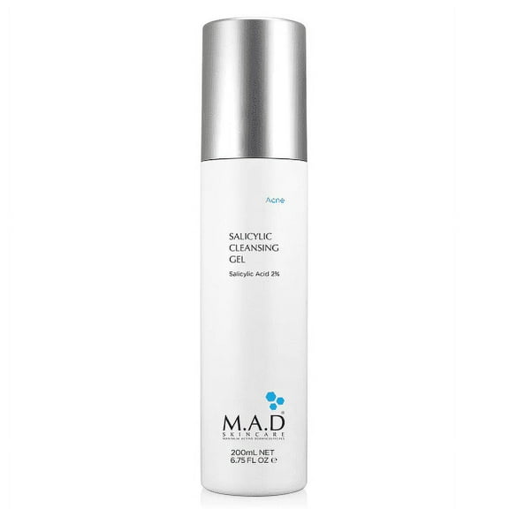 M.A.D Skincare Salicylic Cleansing Gel - Acne Facial Wash 6.75 oz.