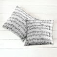 thumbnail image 6 of Ambesonne Music Throw Pillow Cover 2 Pack, Notes on the Clef, 16", Black and White, 6 of 7