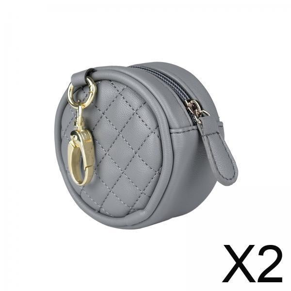 Estuche Para Chupete De 2 Piezas, Estuche De Transporte Con Cierre Impermeable Para Cochecito De Bebé, Color Gris