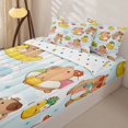 thumbnail image 3 of Homewish Swimming Capybara Kid Zipper Full Size Comforter Sets with Fitted Sheet and 2 Pillowcases, Summer Ocean Seashell Zipper Bedding Set, Polka Dots Reversible, 4 Pieces, 3 of 6
