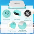 thumbnail image 3 of 10' x 7' Water Floating Dock, Rafting Inflatable Island with Air Pump and Backpack for Pool, Beach, Ocean, Blue & Green, 3 of 7