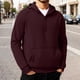 thumbnail image 1 of MHFRRA Sudadera con Capucha y Cremallera de Un Cuarto, Informal, Forrada, Cómoda, Suave, Cálida, para Invierno, Otoño, Exterior, Deportiva, con Capucha Rojo, 1 of 4