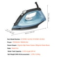 thumbnail image 4 of KFFKFF Steam Iron, 1700W Power, Composed of Aluminum Alloy and PTFE Soleplate, Automatic Power-Off, Self-Cleaning Feature, Four Heat Levels, Rapid Warm-Up, Anti-Leak, Ideal for Domestic Garment, 4 of 9