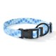 thumbnail image 1 of Mile High Life Collar De Nailon Para Cachorros, Nailon Con Bonitos Patrones, Ligero Para Perros Pequeños, Medianos Y Grandes (Pie Azul, Cuello Grande De 38 A 18.9 In), 1 of 1