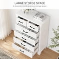 thumbnail image 4 of Garvee 45" Tall Dresser for Bedroom, 6-Drawer Wooden Chest of Drawers with Storage, Large Organizer Cabinet for Closet, Entryway & Living Room, White, 4 of 7