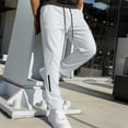 thumbnail image 4 of JUUYY Men's Lightweight Windbreaker Pants Straight Leg Elastic Drawstring Waist Moisture Wicking Casual Outdoor Quick Dry Trousers Beige XL, 4 of 6
