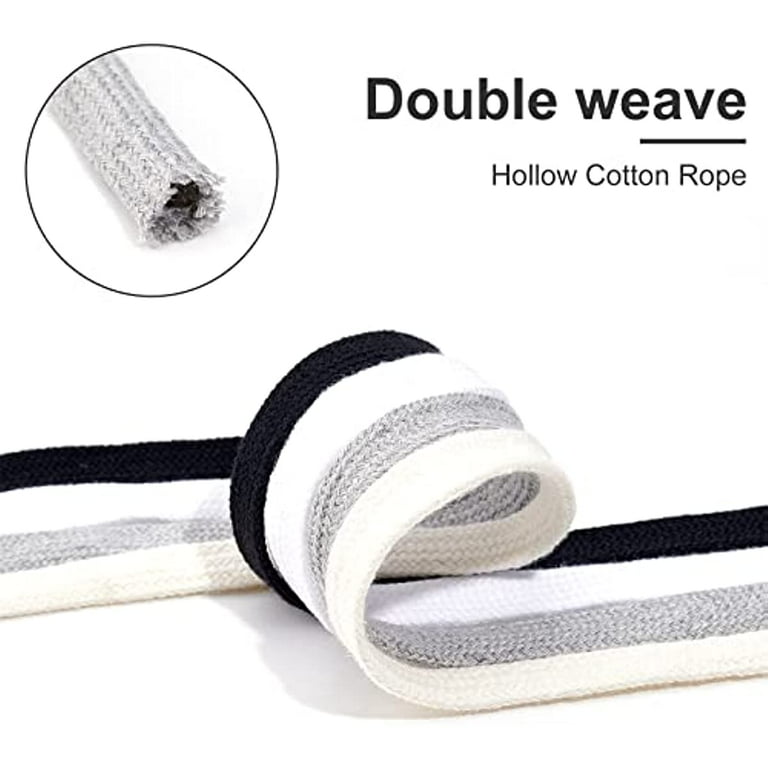 27 Yards Beige Flat Cotton Cords Double Layer Hollow Cotton 27 Yards Beige Flat Cotton Cords Double Layer Hollow Cotton