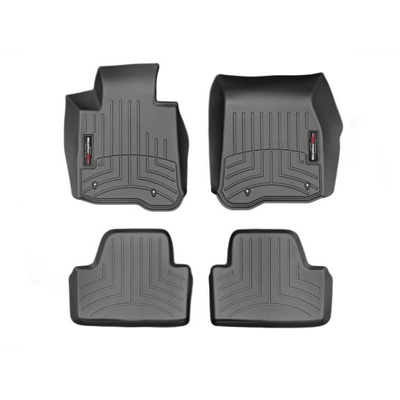 WeatherTech Custom Fit FloorLiners compatible with BMW 435i, 440i, M4, 428i, 430i - 1st & 2nd Row (2-pc. Rear Liner), Black