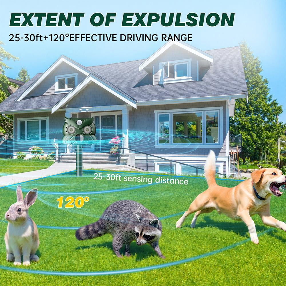 Ultrasonic Animal Repeller,Solar Pest Animal Repellent Outdoor,Squirrel Repellent,Animal Deter Devices Outdoor