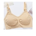 thumbnail image 1 of Ropa interior para embarazadas, sujetador de lactancia sin costuras, cómodo, transpirable, sujetador con hebilla abierta de alta elasticidad, 1 of 1