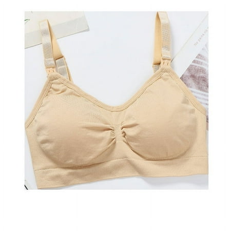 Pregnant women s underwear for pregnant women seamless nursing bra comfortable Breathable High elastic open buckle bra black