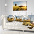 thumbnail image 3 of Designart Sunset Over Wheat Field in Slovakia - Photography Throw Pillow - 12x20, 3 of 5