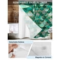 thumbnail image 3 of No Hook Cloth Fabric Shower Curtain with Snap in Liner, Turquoise Ombre Scale Waterproof Shower Curtains Set with See Through Top Window, Abstract Art Ocean Coastal Bath Curtains Shower 48"x72", 3 of 6