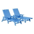 thumbnail image 3 of WestinTrends Malibu Outdoor Lounge Chairs Set of 2, All Weather Poly Lumber Patio Chaise Lounge Pool Chairs with 5 Positions Backrest, Pacific Blue, 3 of 9