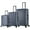 Blue, variant on InUSA Deep 3-Piece Hardside Luggage Sets with Spinner Wheels, Handle, Trolley, (20"/24"/28"), Black