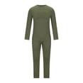 thumbnail image 4 of QATAINLAV Womens Thermal Underwear Sets Long Johns and Long Sleeve Workout Tops 2 Piece Outfits Winter Base Layer Skiing Snow Suits Army Green XS, 4 of 6