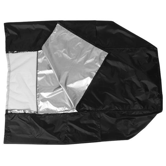 FRCOLOR  Upright Refrigerator Cover Oxford Cloth Fridge Fabric Black