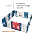 thumbnail image 2 of Corral plegable para niños 18 piezas Gris, 2 of 4